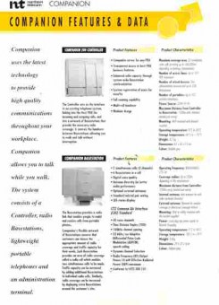 Буклет Northern Telecom Companion Features & Data, 55-433, Баград.рф